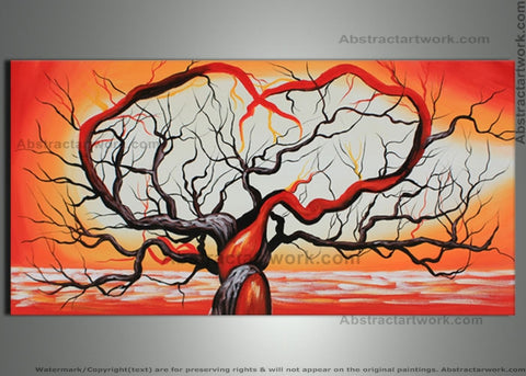 Orange Tree Love Painting 48x24in