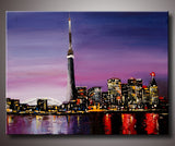 Toronto Night Knife Art - 40x30in