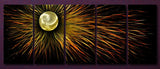 Sun Metal Wall Artwork 60x24in