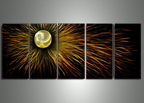 Sun Metal Wall Artwork 60x24in