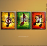 Musical Notes Art Painting 60x24in