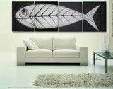 Fish Art Painting 116 - 60x20in