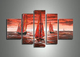 Sea Painting Red - Seascape 256 - 56x35in