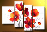 Orange Floral Painting 278s - 32x16in