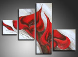 Flower Art Painting Red 302 -44x28in