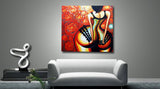 Woman Abstract Art Painting 312 - 32x32in