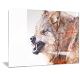 Snarling Wolf- Animal Canvas Print PT2350