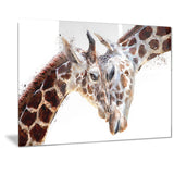 Loving Giraffes- Animal Canvas Print PT2351