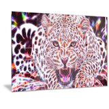 Glowing Wild Cat- Animal Canvas Print PT2367