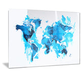 Blue Ice -  Map Canvas Art PT2717