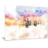 Route 66 Biker Canvas Art PT2812