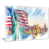 Colorfull Liberty Lady Canvas Art PT2823