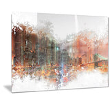 Abstract Night Cityscape  - Large Canvas Art PT3315