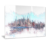 In the Bay Cityscape  - Large Canvas Art PT3319