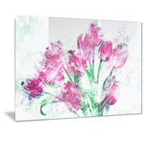 Pink Tulips - Floral Canvas Artwork