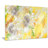 Yellow and Green Flower Art - Floral Canvas Artwork