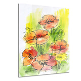 bouquet poppies floral canvas art print PT6005