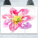 full bloom pink flower floral canvas artwork PT6012