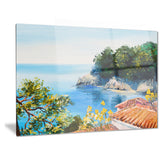 house near the sea landscape canvas artwork PT6026