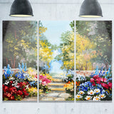 summer forest with flowers landscape canvas artwork PT6028