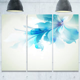 tender blue abstract flowers floral canvas print PT6029