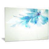 tender blue abstract flowers floral canvas print PT6029