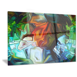 abstract stained glass design abstract canvas print PT6040