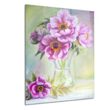 purple peonies in vase floral canvas artwork PT6098