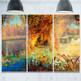 Autumn Forest and Sky Landscape Canvas Art Print