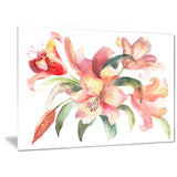 lily flowers watercolor illustration floral canvas art print PT6160