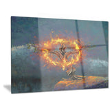 God in the Burning Bush Landscape Canvas Art Print