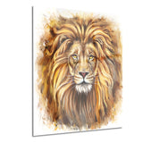 angry king of forest animal canvas art print PT6206