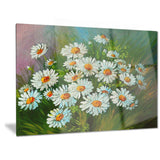 heavily textured daisies art floral canvas print PT6239