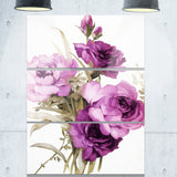 bunch of purple flowers floral canvas art print PT6258