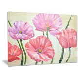 red and pink poppies floral canvas artwork PT6275