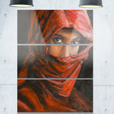 arabian woman in hijab portrait canvas art print PT6278