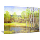 light green autumn landscape canvas art print PT6287