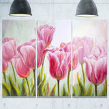 tulips in a row floral canvas artwork PT6291