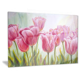 tulips in a row floral canvas artwork PT6291