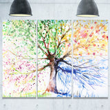four seasons tree floral canvas art print PT6347