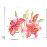 lily flowers illustration floral canvas print PT6366