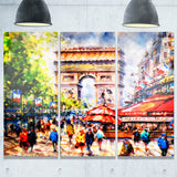 arc d' triomphe paris cityscape canvas print PT6389