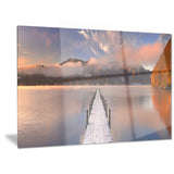 jetty in lake japan seascape photography canvas print PT6429
