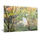 maple tree canopy by bridge photography canvas print PT6495