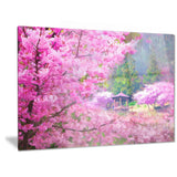 japanese cherry flowers floral canvas art print PT6500