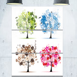 set of floral trees floral canvas art print PT6521