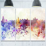 chicago skyline cityscape canvas art print PT6542