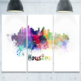 houston skyline cityscape canvas artwork print PT6555