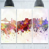 san francisco skyline cityscape canvas artwork print PT6561