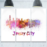 jersey city skyline cityscape canvas artwork print PT6601